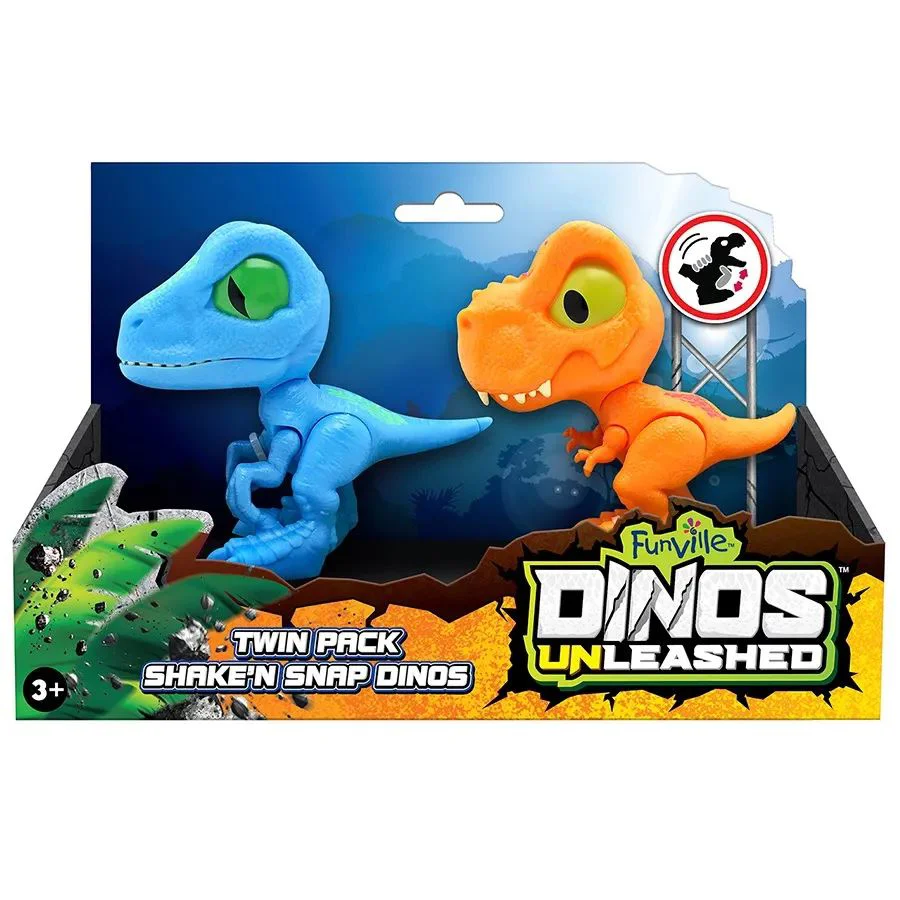 Набор фигурок Dinos Unleashed Ти-Рекс и Велоцираптор с механической функцией