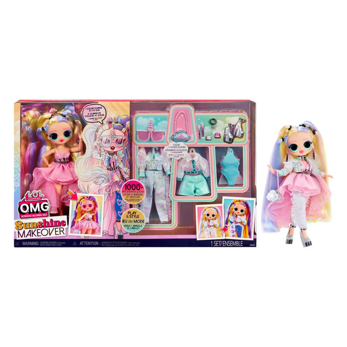 Set cu papusa si accesorii L.O.L. Surprise! O.M.G. Sunshine Makeover foto