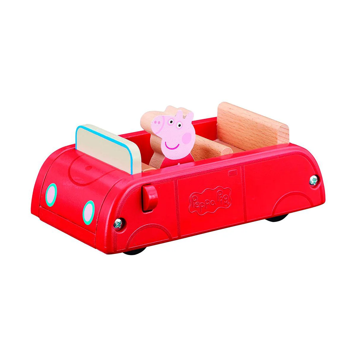 Set de joaca din lemn Peppa Pig Masina si figurina