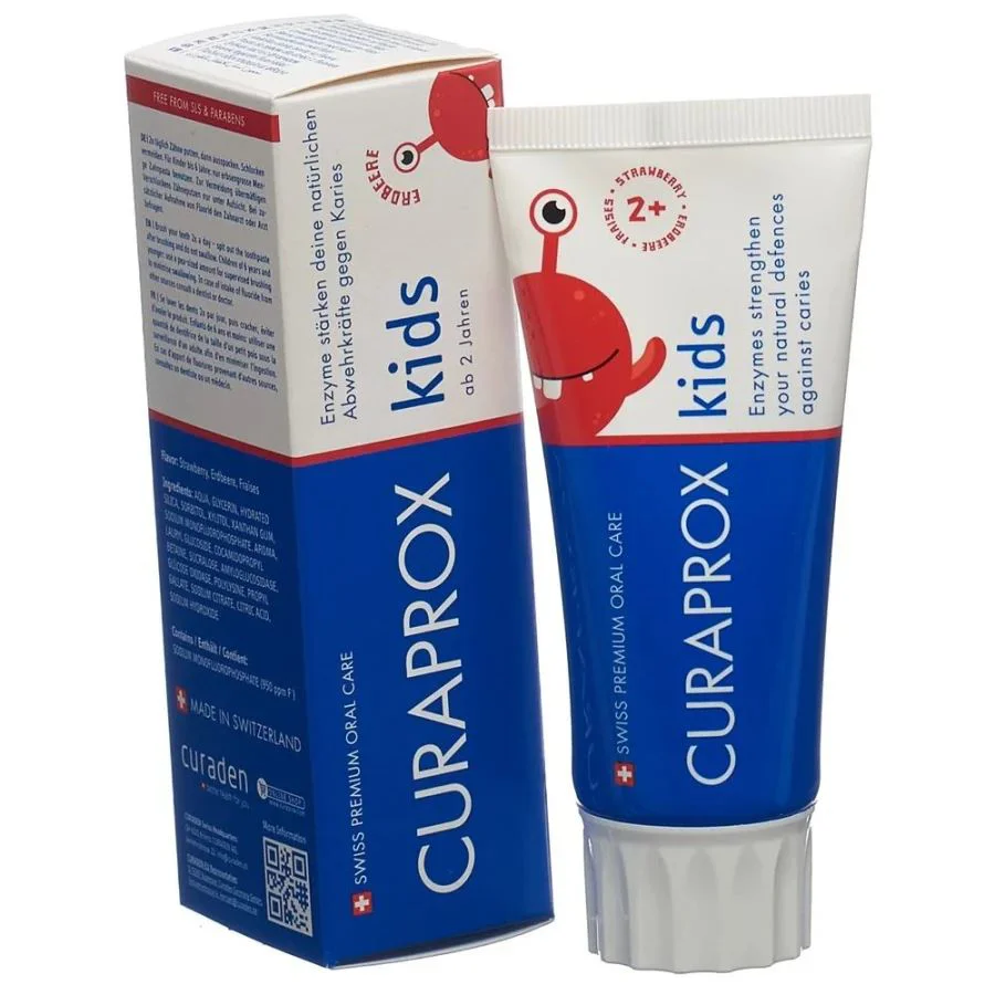 Детская зубная паста Curaprox Kлубникa с фтором 950, 60 мл