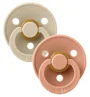 Набор из 2 круглых пустышек BIBS Colour Vanilla/Peach (0-6 мес.) foto