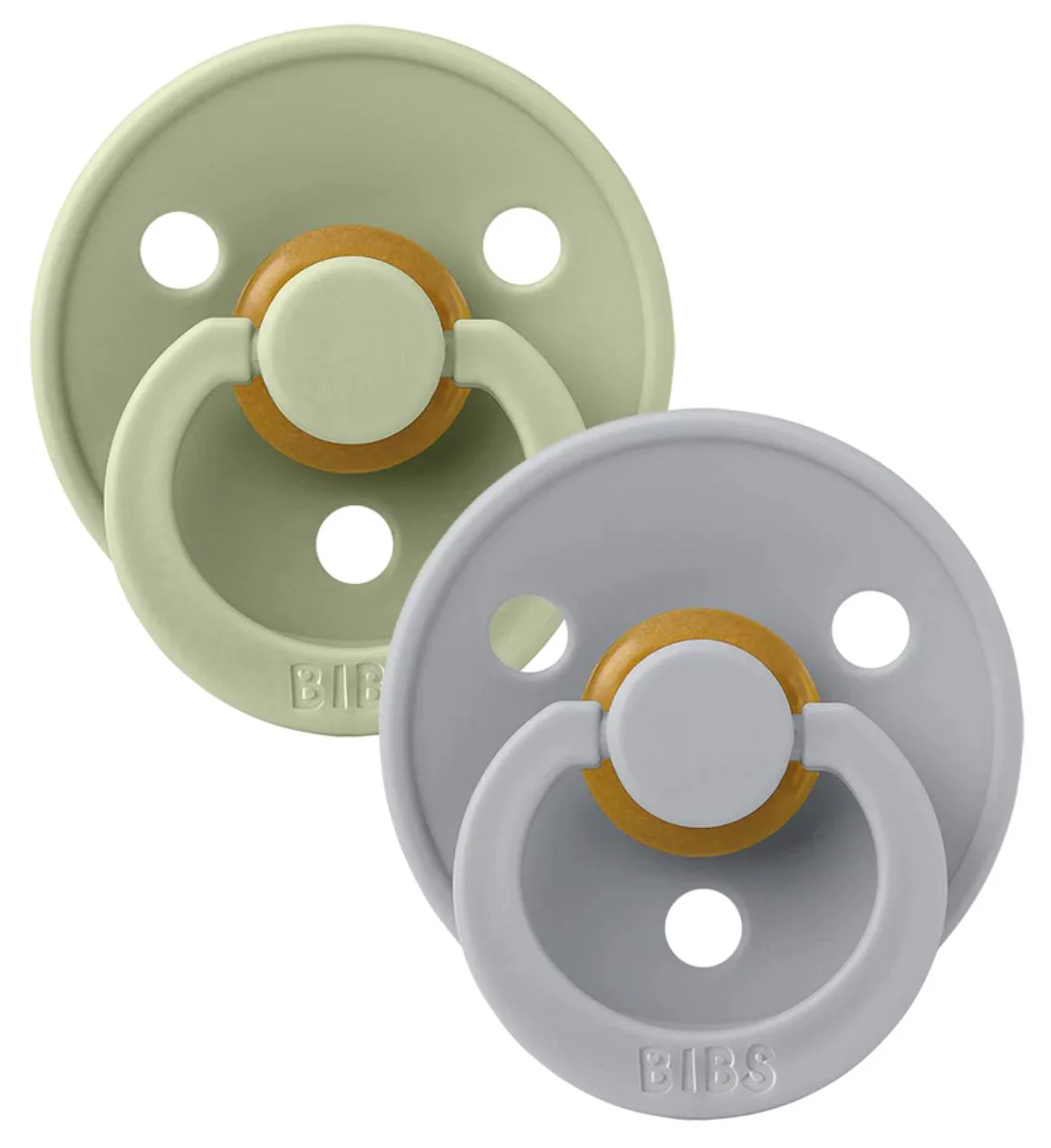 image for Set 2 suzete rotunde din latex BIBS Colour Sage/Cloud (0-6 luni) foto