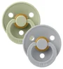 Set 2 suzete rotunde din latex BIBS Colour Sage/Cloud (0-6 luni) foto