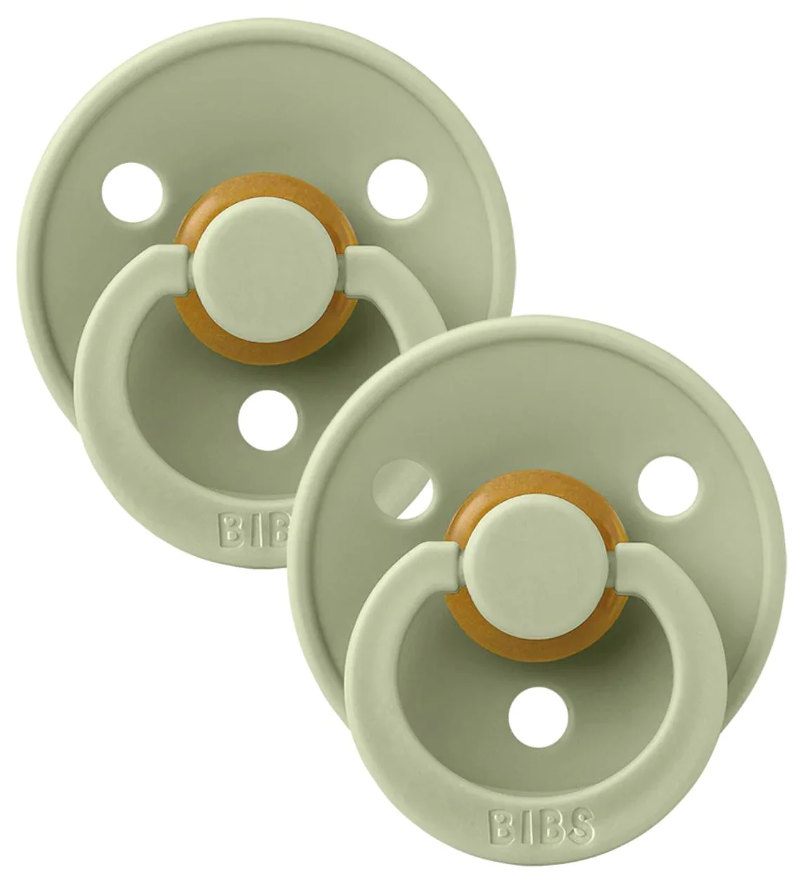 Set 2 suzete rotunde din latex BIBS Colour Sage (0-6 luni) foto