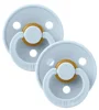 Set 2 suzete rotunde din latex BIBS Colour Baby Blue (0-6 luni) foto