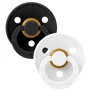 Set 2 suzete rotunde din latex BIBS Colour Black/White (6-18 luni) foto
