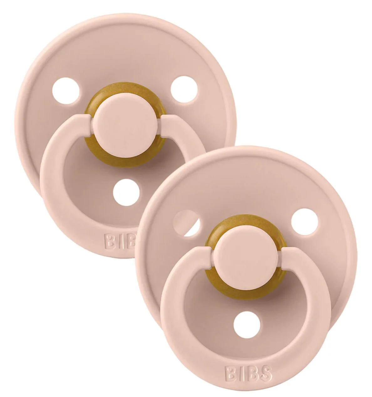 Set 2 suzete rotunde din latex BIBS Colour Blush (6-18 luni) foto