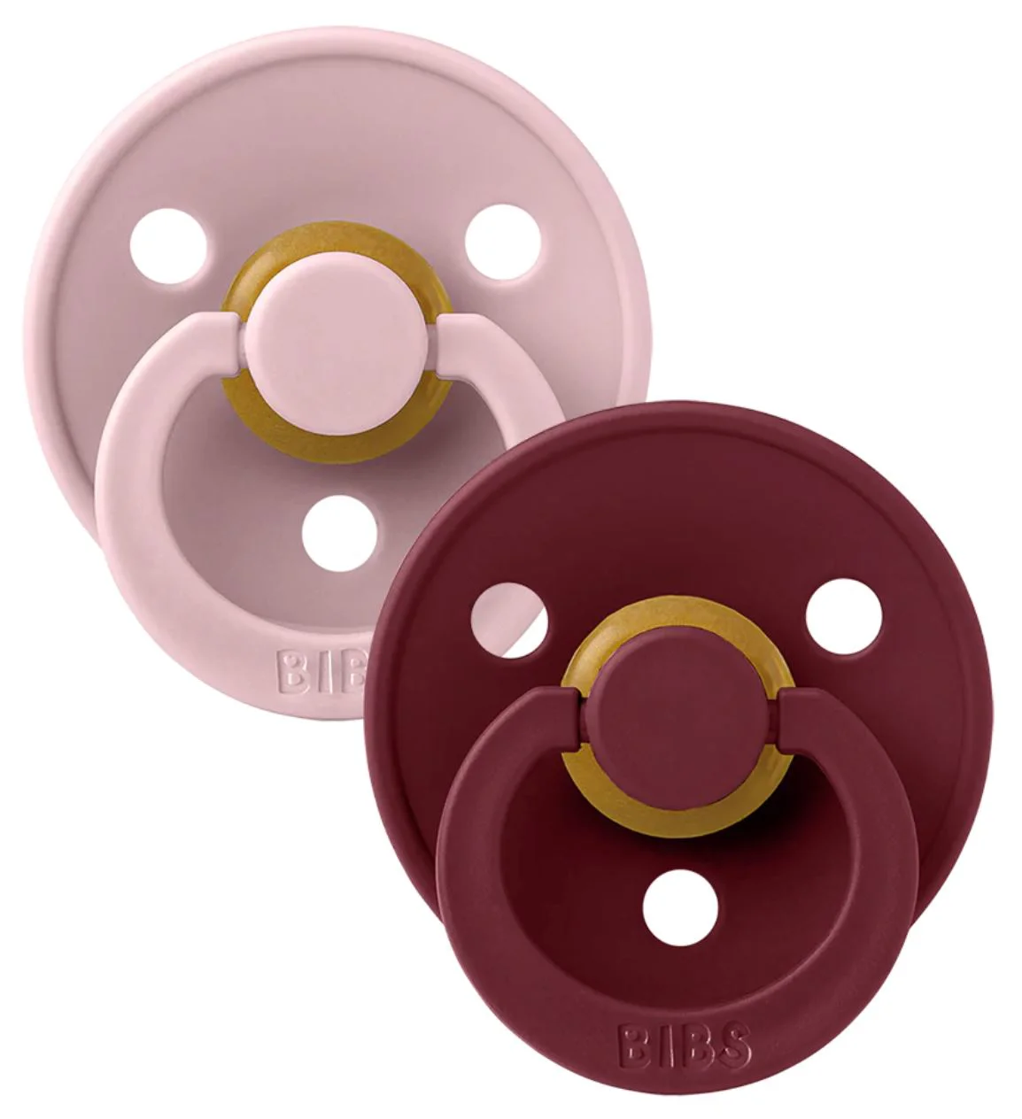 Set 2 suzete rotunde din latex BIBS Colour Pink Plum/Elderberry (6-18 luni) foto