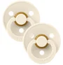 Set 2 suzete rotunde din latex BIBS Colour Ivory (6-18 luni) foto