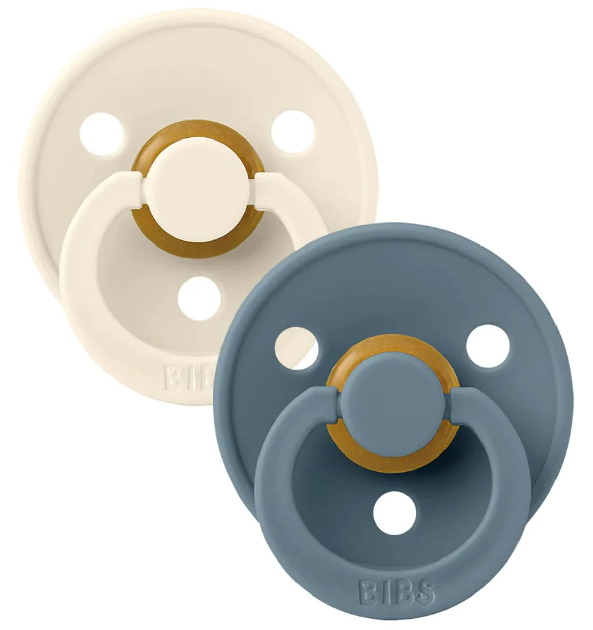 image for Set 2 suzete rotunde din latex BIBS Colour Ivory/Petrol (6-18 luni) foto