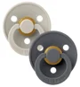 Set 2 suzete rotunde din latex BIBS Colour Sand/Iron (6-18 luni) foto