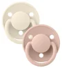 Set 2 suzete rotunde din silicon BIBS De lux Ivory/Blush (0-36 luni) foto