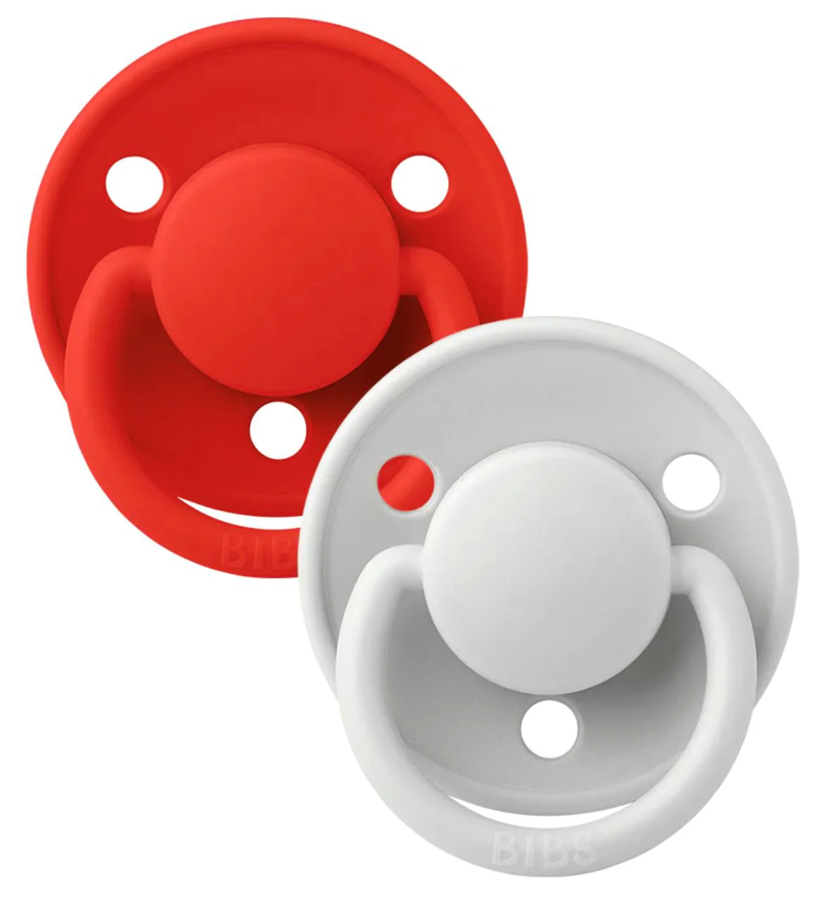 Set 2 suzete rotunde din silicon BIBS De lux Candy Apple/Haze (0-36 luni) foto