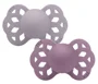 Набор из 2 анатомических силиконовых пустышек BIBS Infinity Fossil Grey/Mauve (0-6 мес.) foto