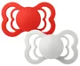 Set 2 suzete simetrice din latex BIBS Supreme Candy Apple/Haze (6-18 luni) foto
