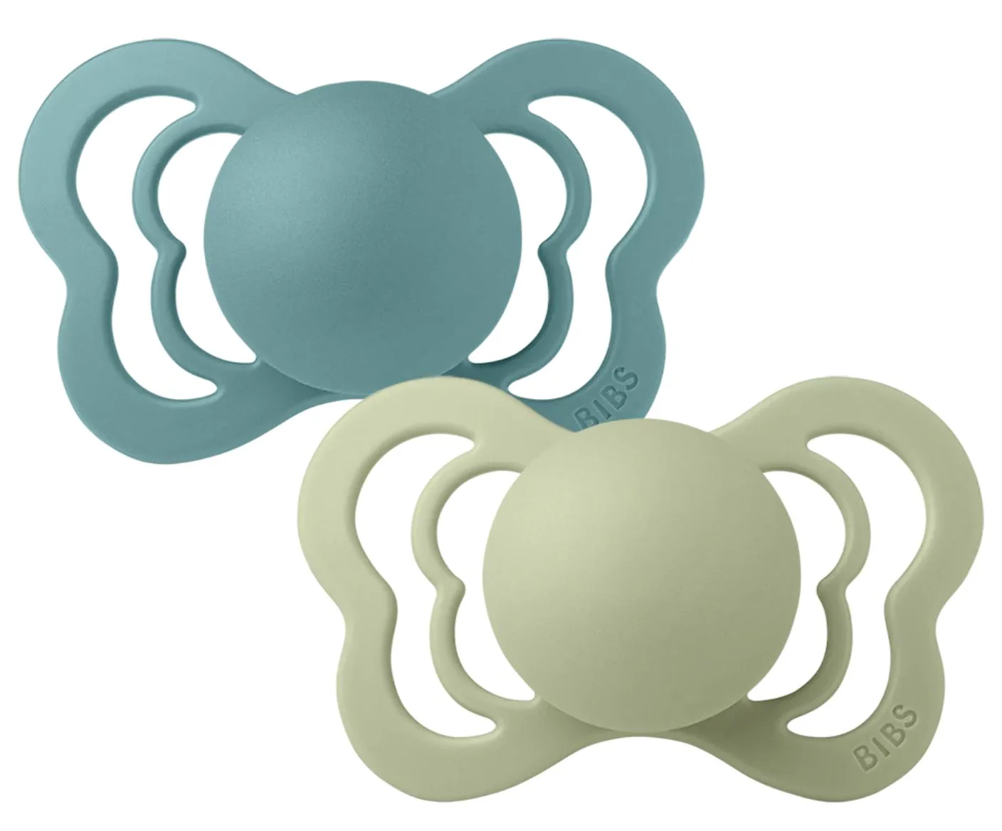 image for Set 2 suzete anatomice din latex BIBS Couture Island Sea/Sage (6-18 luni) foto