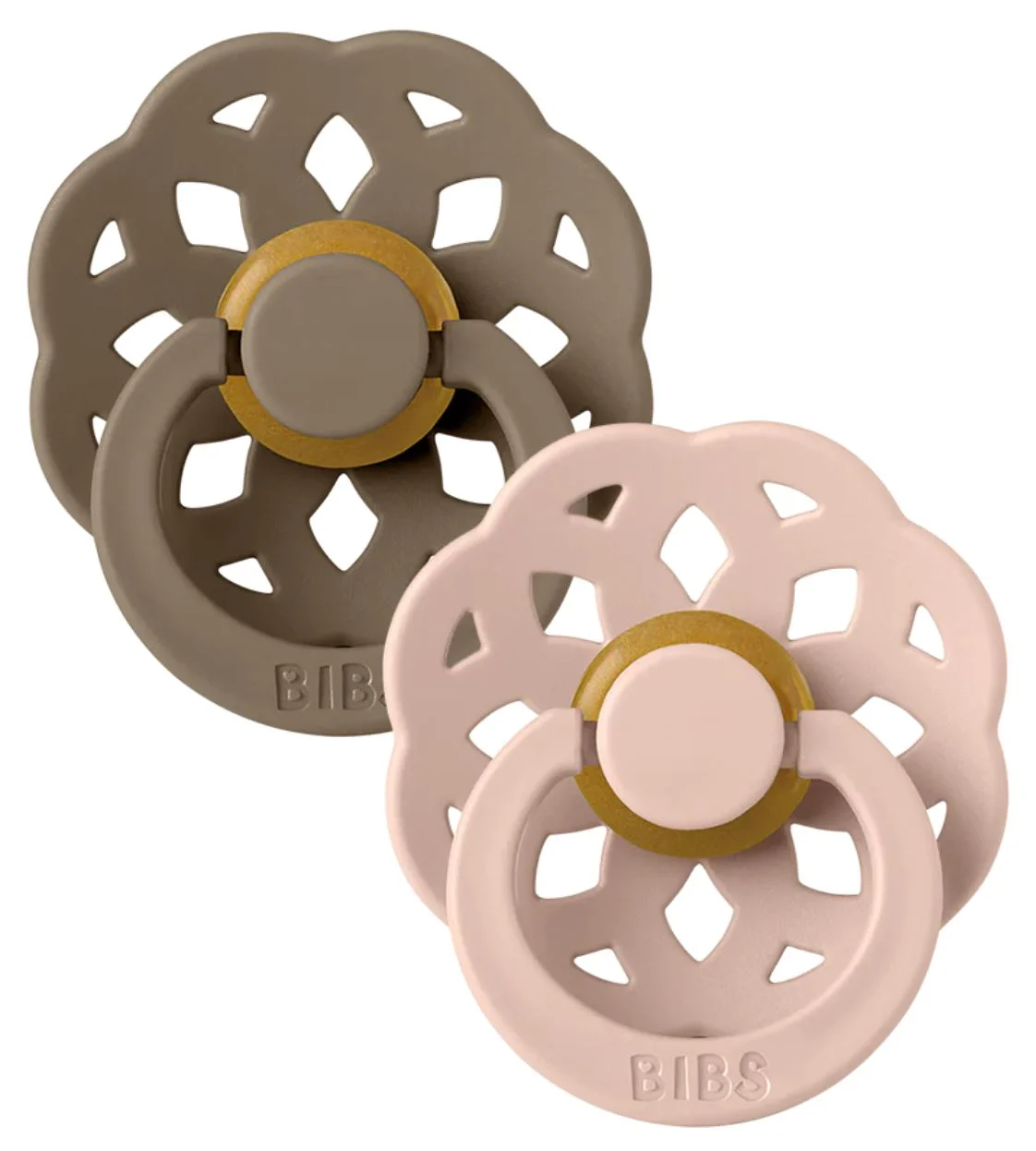 Set 2 suzete rotunde din latex BIBS Boheme Dark Oak/Blush (0-6 luni) foto
