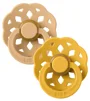 Set 2 suzete rotunde din latex BIBS Boheme Desert Sand/Honey Bee (6-18 luni) foto