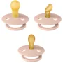 Set 3 suzete BIBS Colour Blush Latex, tetina rotunda, simetrica & anatomica (0-6 luni) foto