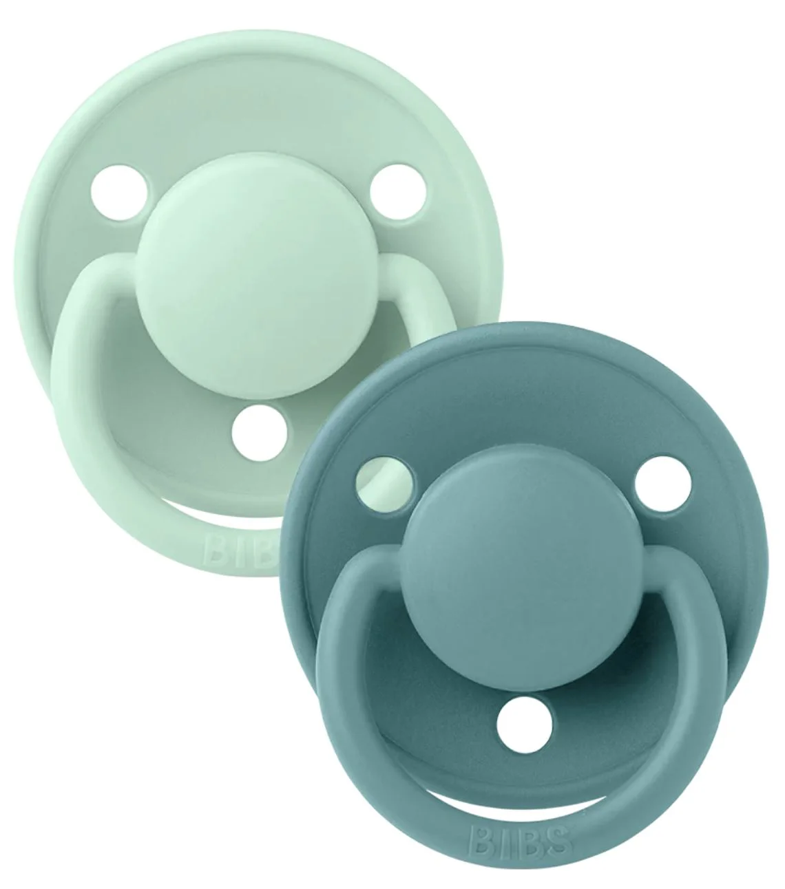 Set 2 suzete rotunde din latex BIBS De lux Nordic Mint/Island Sea (0-6 luni) foto