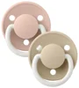 Set 2 suzete rotunde din latex BIBS De lux Glow Blush/Vanilla (0-6 luni) foto