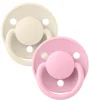 Set 2 suzete rotunde din latex BIBS De lux Ivory/Baby Pink (6-18 luni) foto