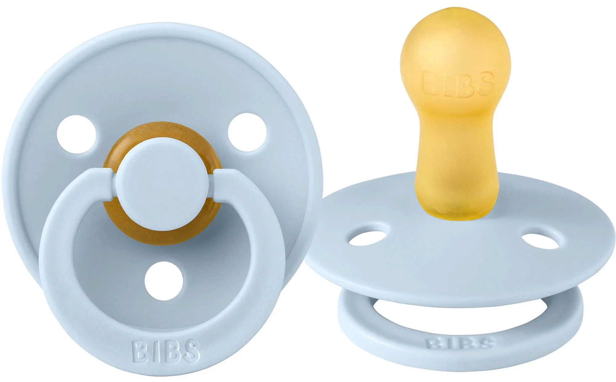 image for Пустышка круглая латексная BIBS Baby Blue (0-6 мес.) foto