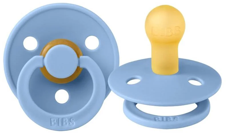 Suzeta rotunda din latex BIBS Sky Blue (0-6 luni) foto