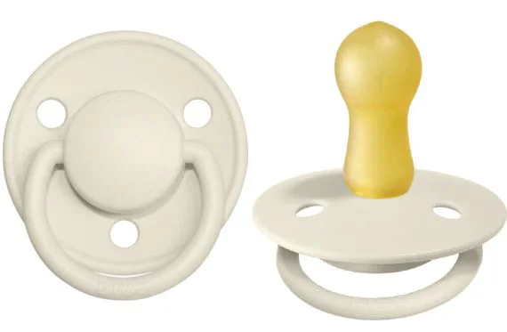 Suzeta rotunda din latex BIBS De Lux Ivory (0-6 luni) foto