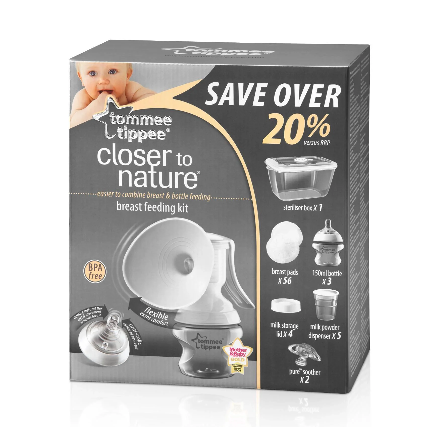 image for Set pentru alaptare Tommee Tippee Closer to Nature cu Pompa de mana foto