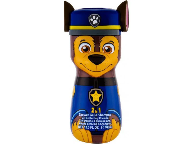Gel de dus si sampon 2 in 1 Air-Val 2D Paw Patrol Chase, 400 ml foto