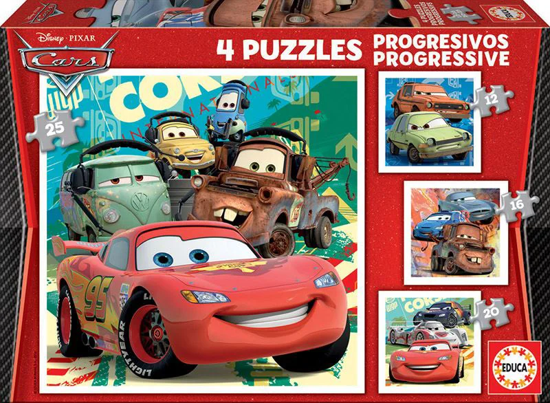 Puzzle Educa 4 in 1 Masini 2 foto