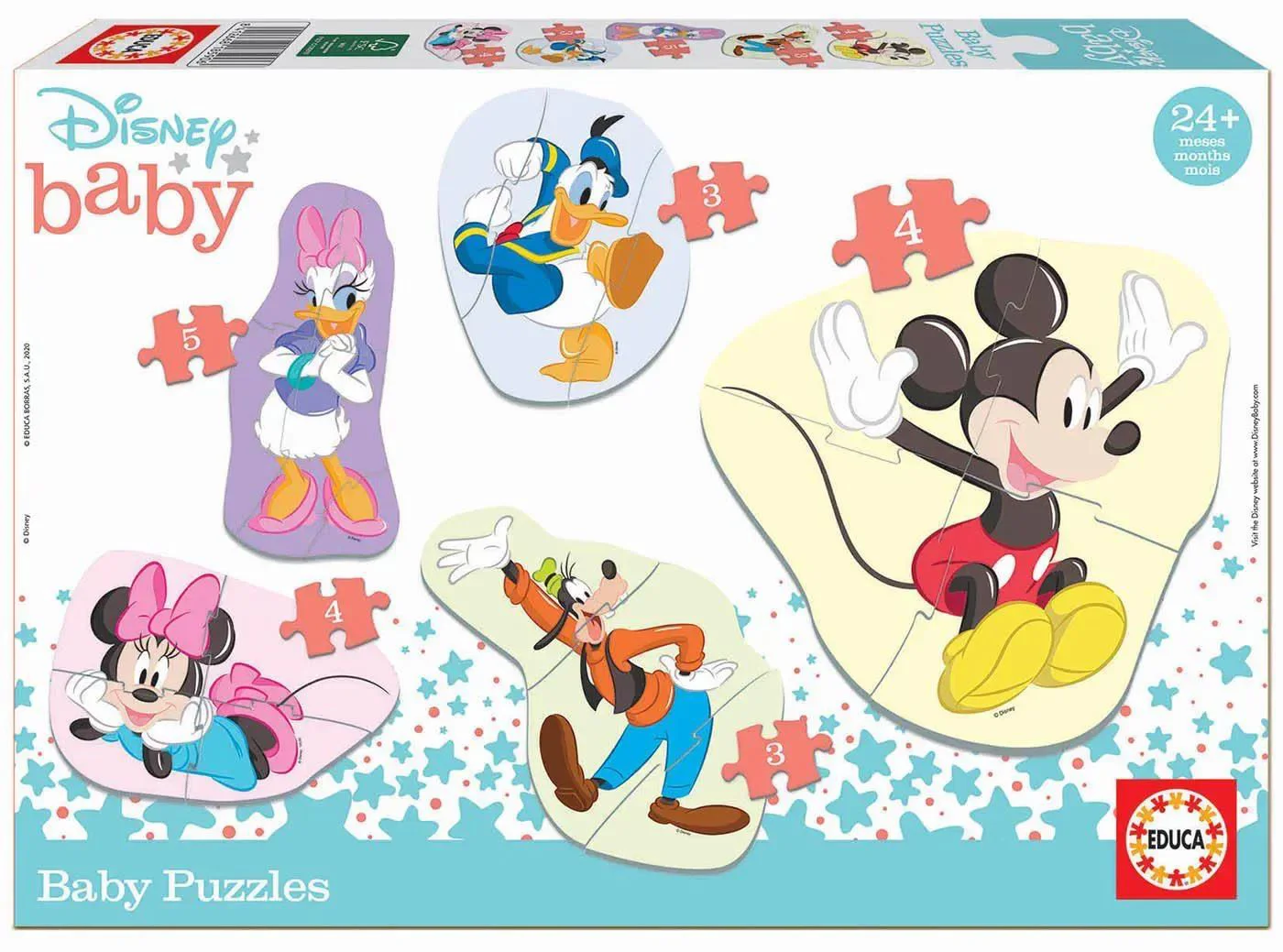 Puzzle 5 in 1 Educa Baby Mickey Mouse si prietenii lui foto
