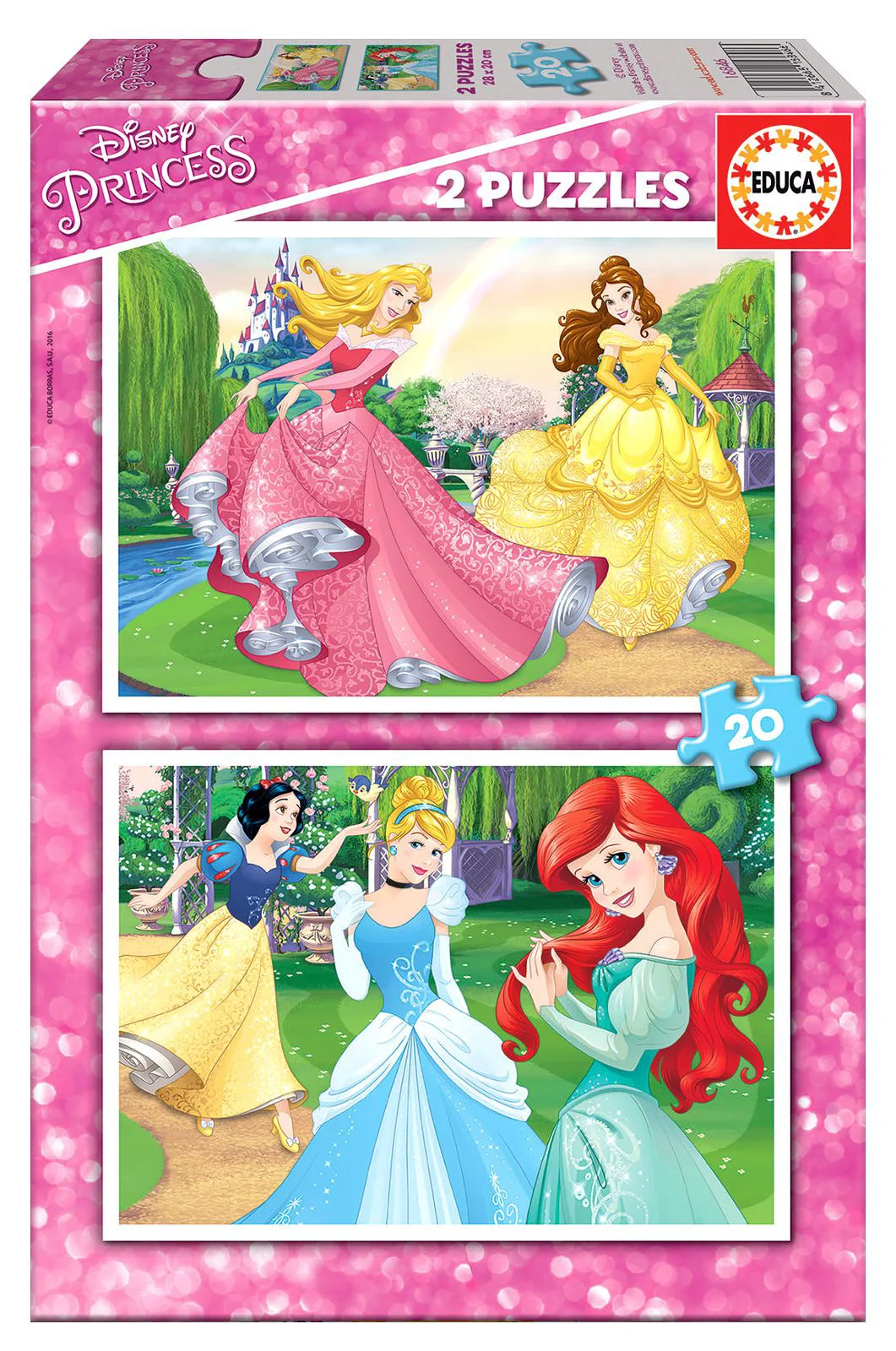 Puzzle 2 in 1 Educa Printesele Disney foto