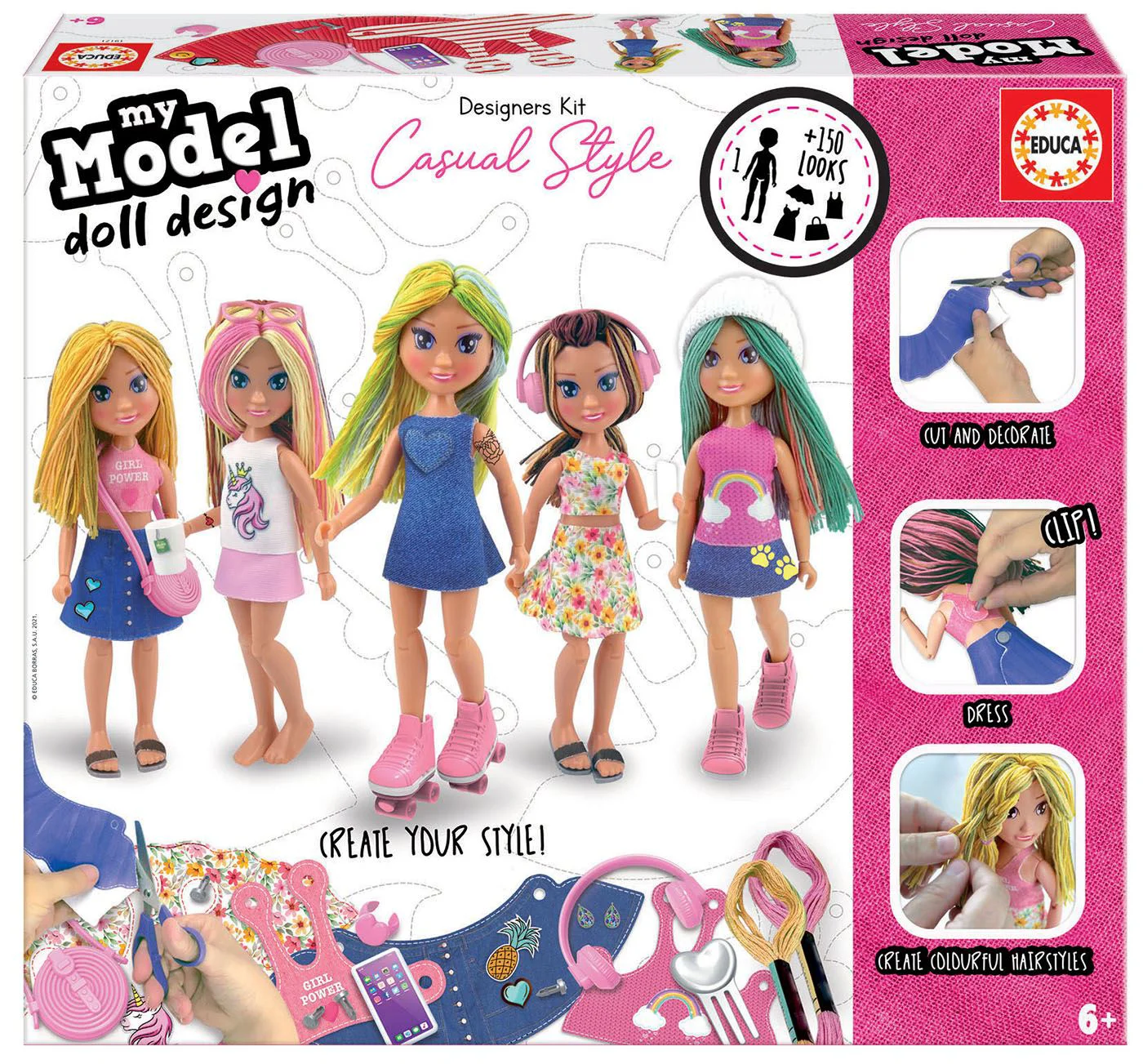 Set de joaca Educa Modelul meu de design de papusa, Stil casual foto