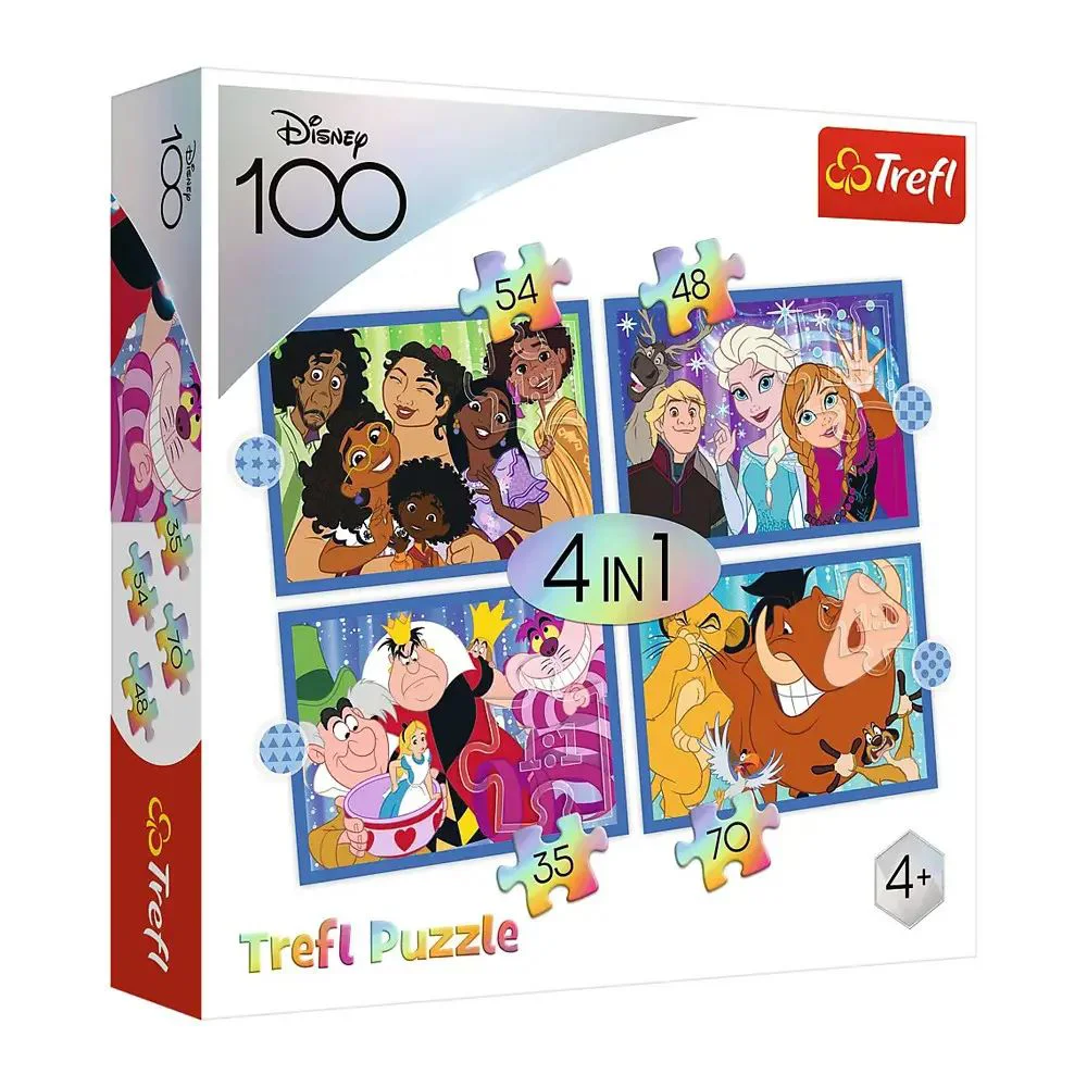 Puzzle Trefl 4 in 1 Lumea fericita Disney foto