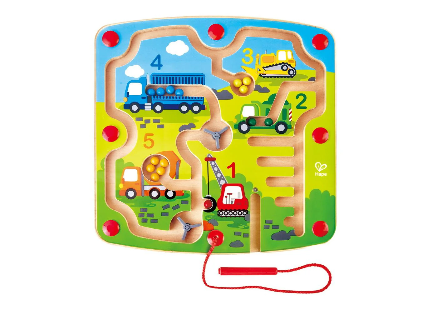 image for Магнитный лабиринт Hape Строительная земля foto