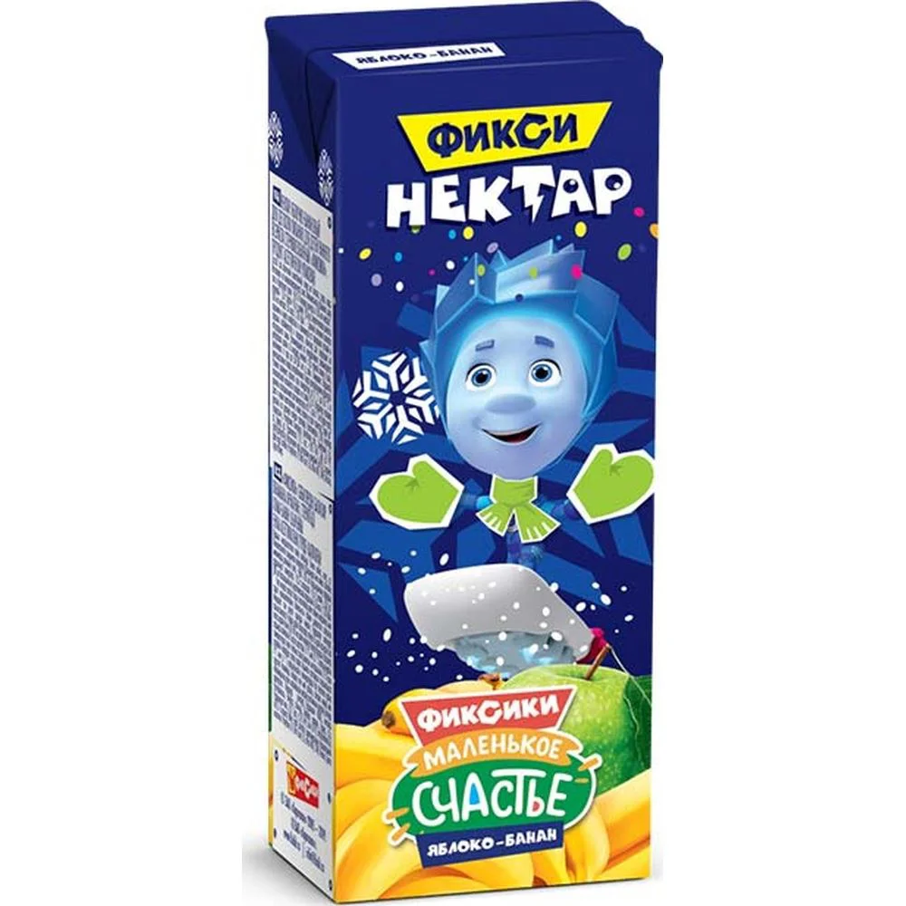Фрути нектар Фиксики яблочно-банановый, 200 мл