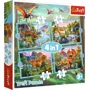 Puzzle Trefl 4 in 1 Dinozauri unici foto