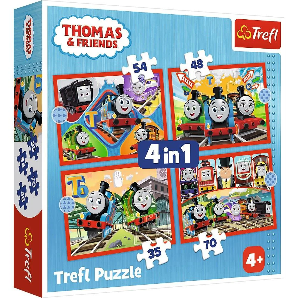 Puzzle Trefl 4 in 1 Uimitorul Thomas foto