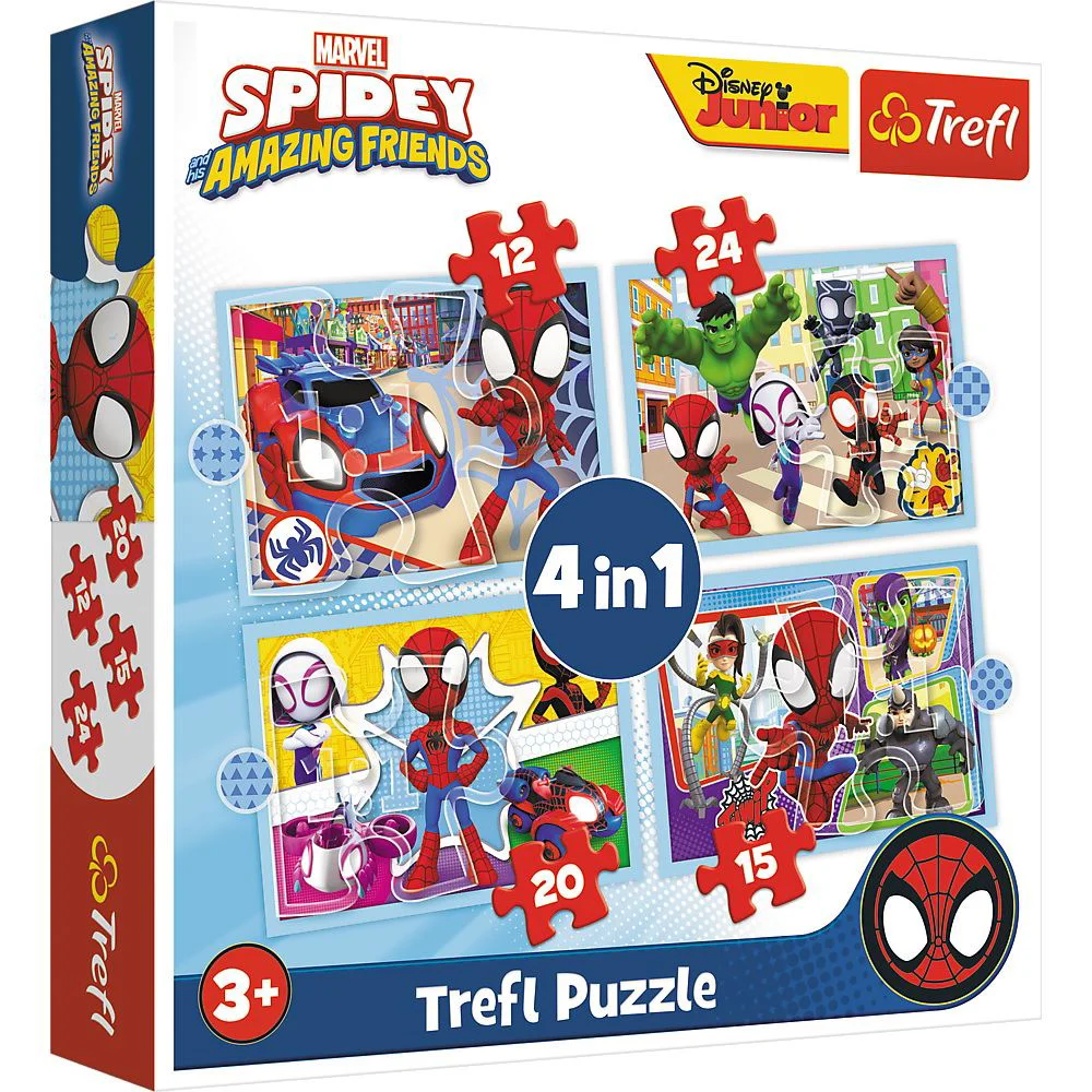 Puzzle Trefl 4 in 1 Echipa lui Spiday foto