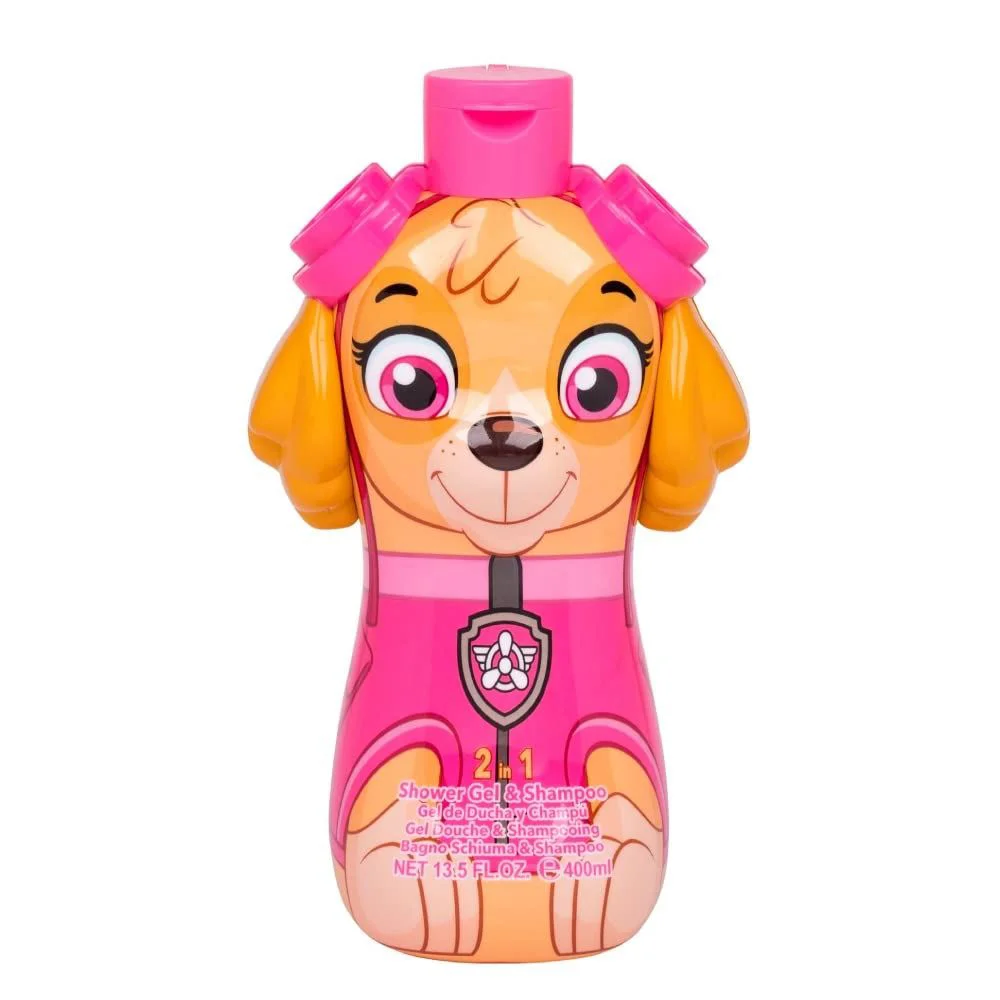 Gel de dus si sampon 2 in 1 Air-Val 2D Paw Patrol Skye, 400 ml foto