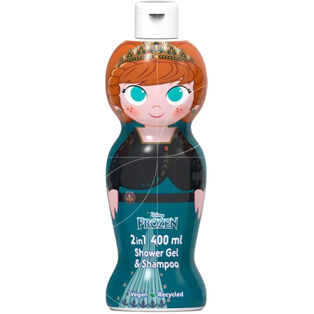Детский шампунь и гель для душа 2 в 1 Air-Val 2D Frozen Anna, 400 мл foto