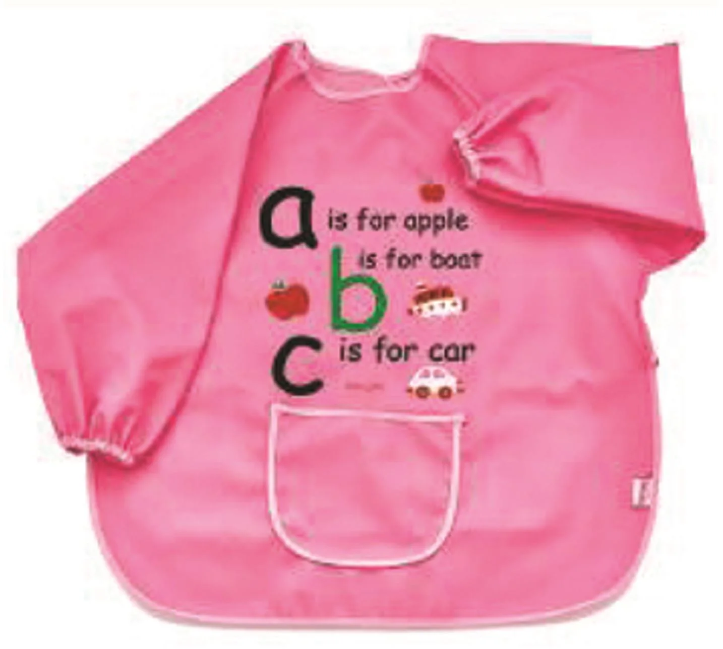 image for Нагрудник с рукавами для занятий BabyJem ABC Pink foto