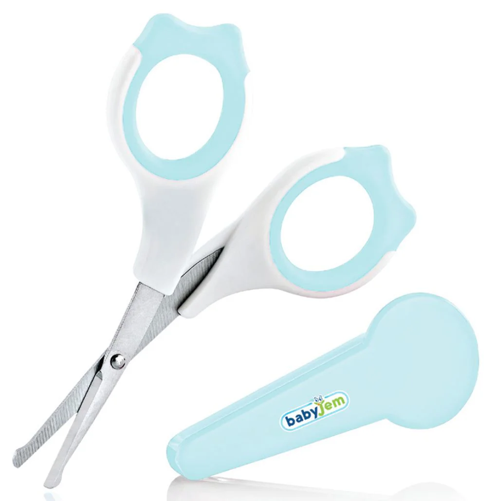 Foarfece pentru copii cu protectie BabyJem Albastru