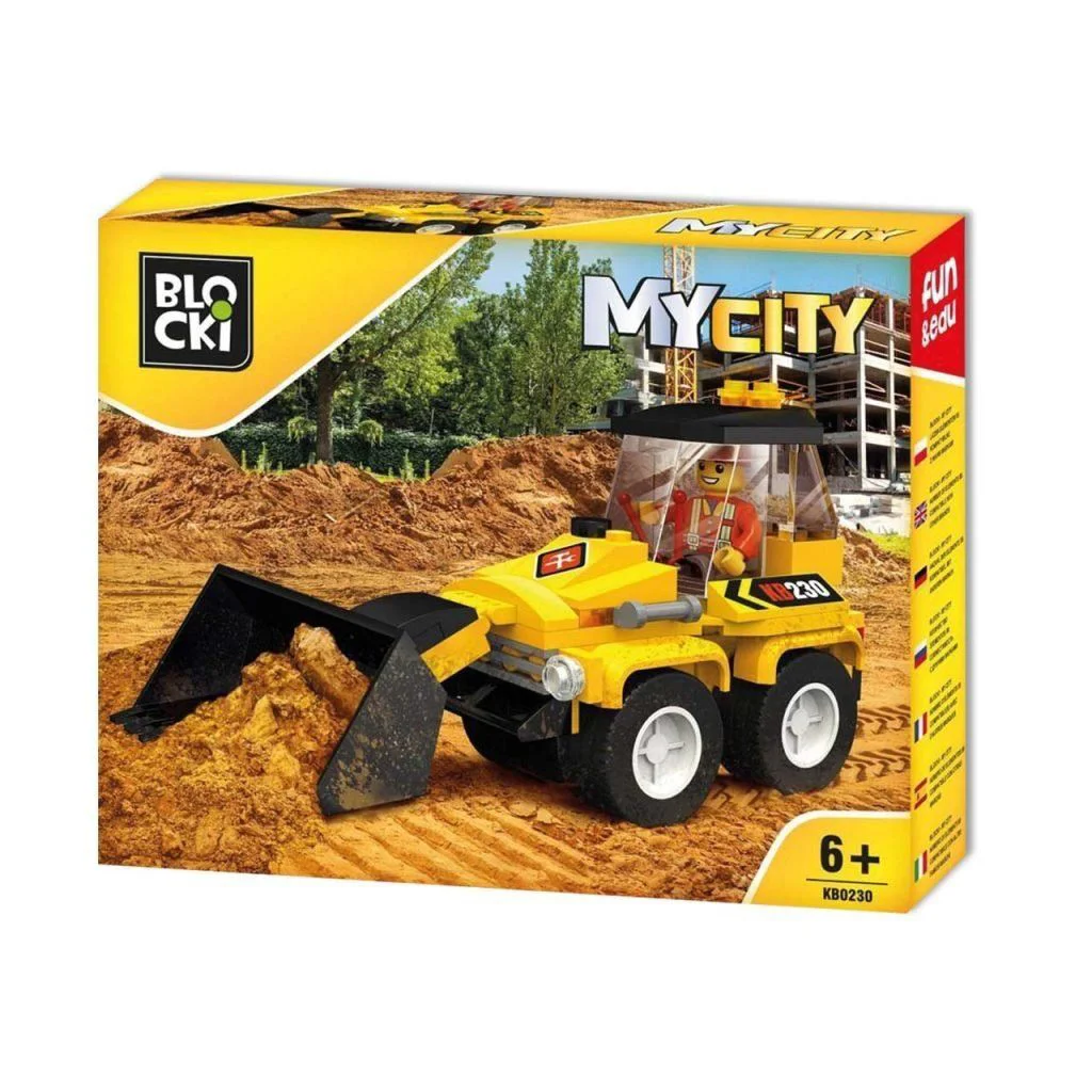 Set de constructie Blocki Buldozer Mini, 88 el.