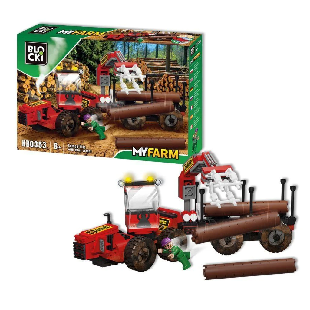 Set de constructie Blocki MyFarm Camion Forestier