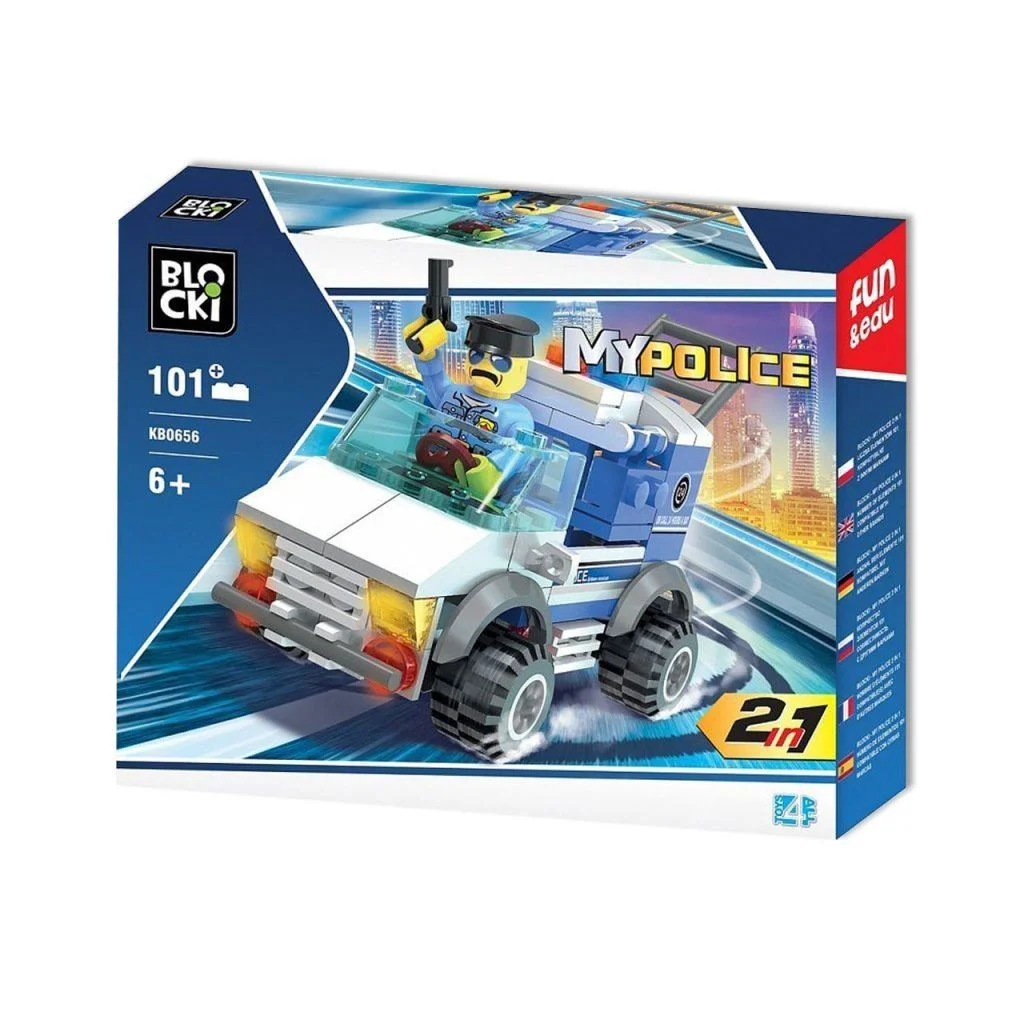 Set de constructie 2 in 1 Blocki Masina de politie, 101 el.