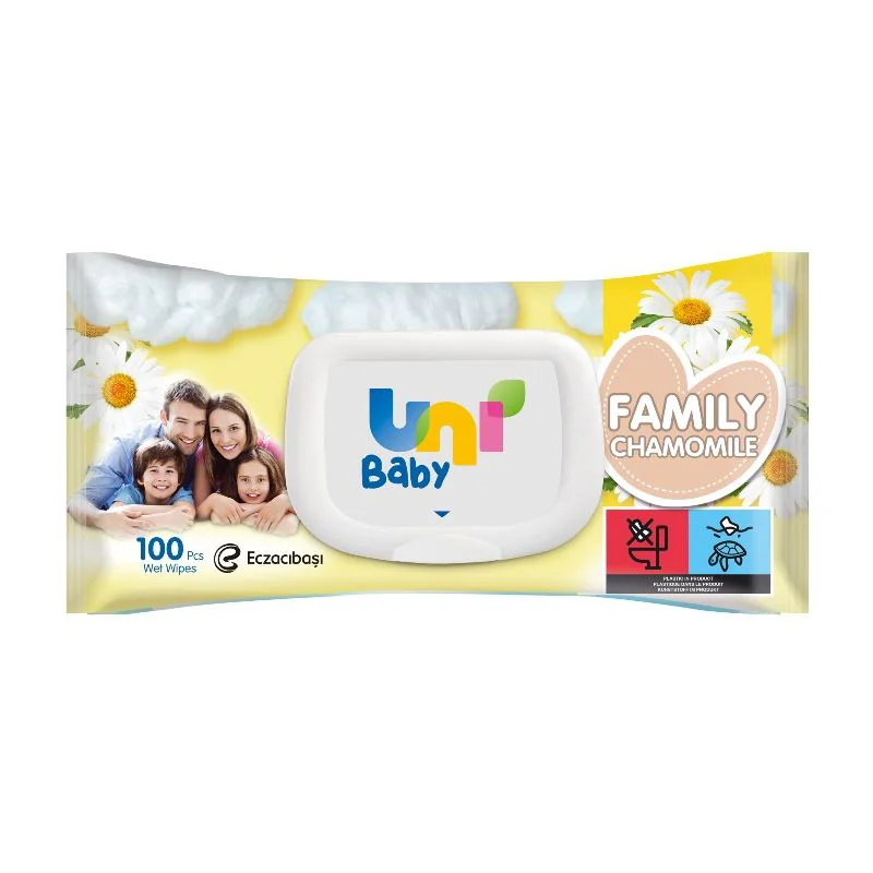 Servetele umede Uni Baby Chamomile, 100 buc.