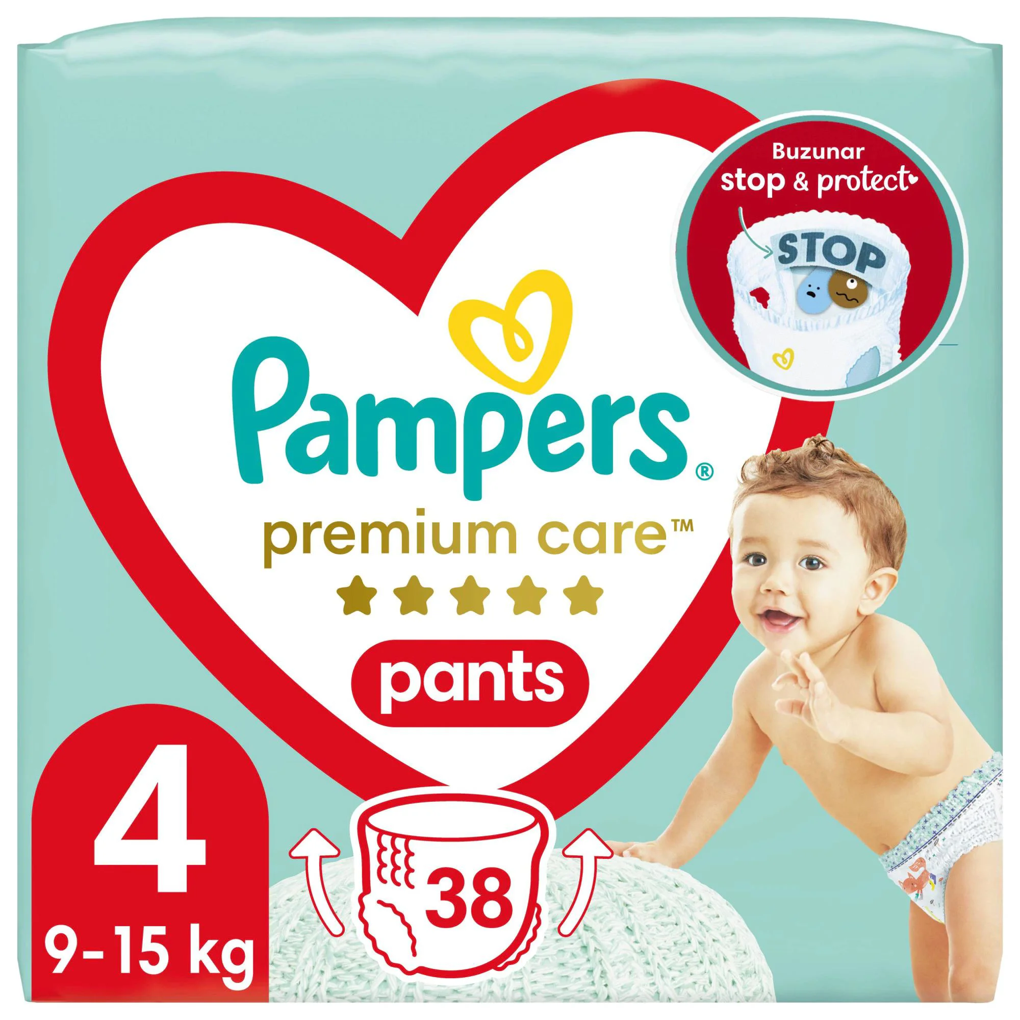 Chilotei Pampers Premium Care Pants 4 (9-15 kg), 38 buc.